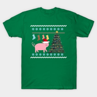 Cute Pig Christmas T-Shirt